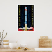 Soviet Rocket Launch 1962 Astronaut - Matchbox Poster (Keuken)