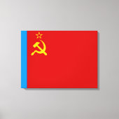 Soviet Russia Flag, USSR, CCCP, Communism, Lenin Canvas Afdruk (Voorkant)