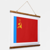Soviet Russia Flag, USSR, CCCP, Communism, Lenin Hangend Wandkleed (Gebogen)