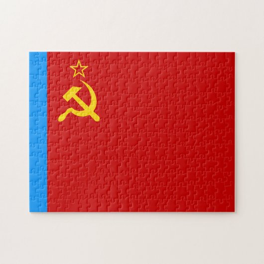 Soviet Russia Flag, USSR, CCCP, Communism, Lenin Legpuzzel (Horizontaal)