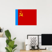 Soviet Russia Flag, USSR, CCCP, Communism, Lenin Poster (Thuiskantoor)