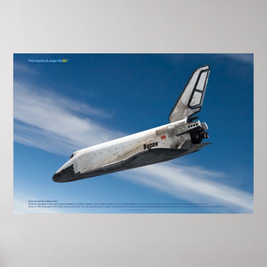 Soviet Space Icon: Buran Reentry Poster (Voorkant)