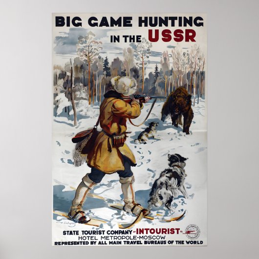 Soviet Unie Reisposter Grote Jacht in Poster (Voorkant)