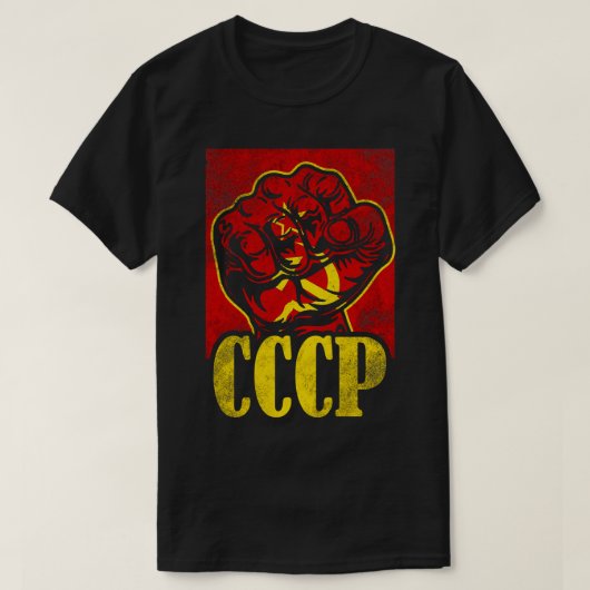 Soviet Union CCCP USSR Communism Fist Hammer Sickl T-shirt (Design voorkant)