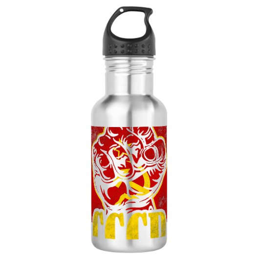 Soviet Union CCCP USSR Communism Fist Hammer Sickl Waterfles (Voorkant)
