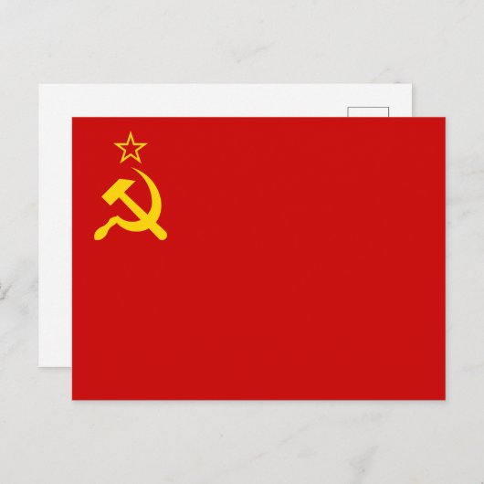 Soviet Union Flag, USSR, CCCP, Communism, Lenin Briefkaart (Voorkant / Achterkant)