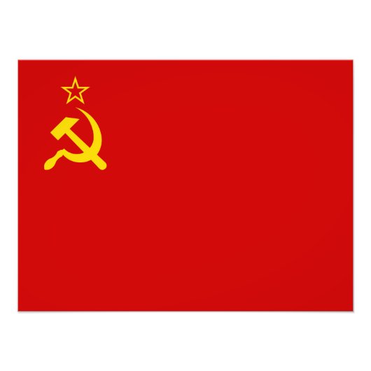 Soviet Union Flag, USSR, CCCP, Communism, Lenin Foto Afdruk (Voorkant)
