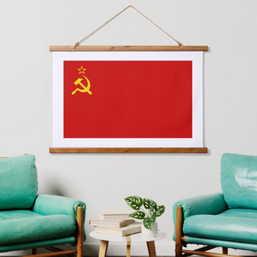 Soviet Union Flag, USSR, CCCP, Communism, Lenin Hangend Wandkleed (Woonkamer)