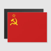 Soviet Union Flag, USSR, CCCP, Communism, Lenin Magnetische Uitnodiging (Voorkant / Achterkant)