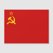 Soviet Union Flag, USSR, CCCP, Communism, Lenin Magnetische Uitnodiging (Voorkant)