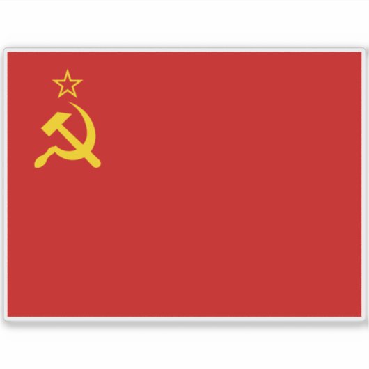 Soviet Union Flag, USSR, CCCP, Communism, Lenin Sticker (Voorkant)