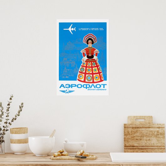Sovjet Airlines. Poster (Keuken)