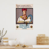 Sovjet Alfabetiseringsdruk Sovjet Propaganda Boeke Poster (Keuken)