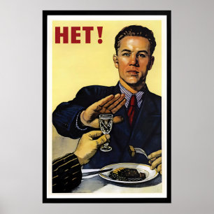 Sovjet Anti-Alcohol Propaganda Poster – Keuken