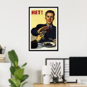 Sovjet Anti-Alcohol Propaganda Poster – Keuken (Thuiskantoor)