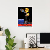 Sovjet anti-alcoholisme vintage propaganda poster (Thuiskantoor)