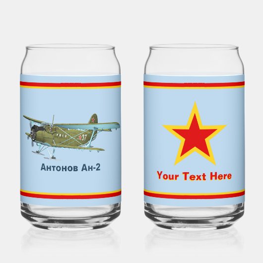 Sovjet Antonov An-2 Biplane Blikvorm Glas (Voorkant)