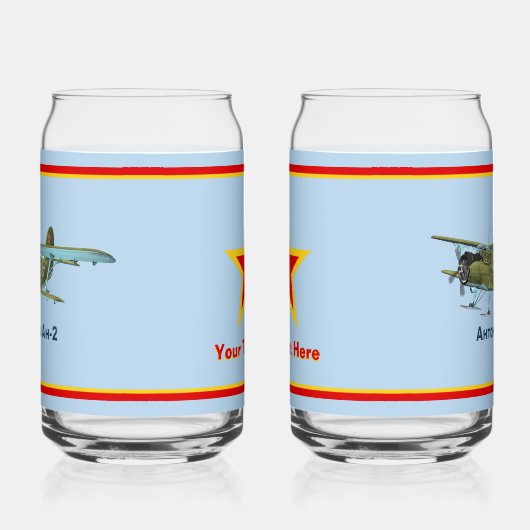 Sovjet Antonov An-2 Biplane Blikvorm Glas (Links)