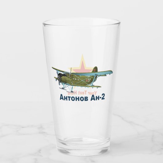 Sovjet Antonov An-2 Biplane Glas (Voorkant)