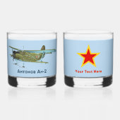 Sovjet Antonov An-2 Biplane Whisky Glas (Voorkant)