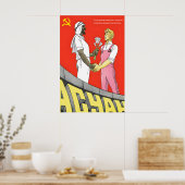 Sovjet Arabische Vriendschaps Poster – Oude Propag (Keuken)