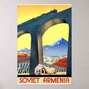 Sovjet - Armenië - Poster voor reizen teruggezet