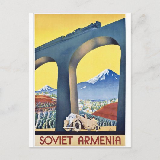 Sovjet Armenië Spoorbrug Briefkaart (Voorkant)