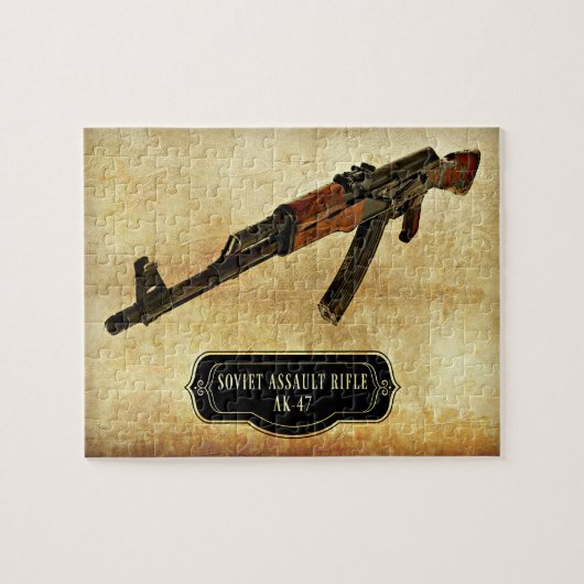 Sovjet Assault Rifle AK-47 Pistool Print Legpuzzel (Horizontaal)