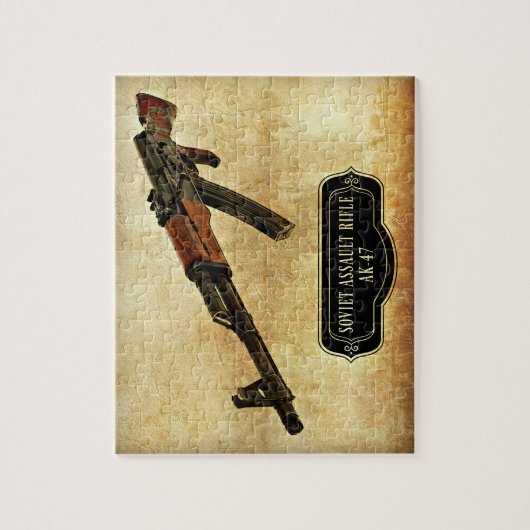 Sovjet Assault Rifle AK-47 Pistool Print Legpuzzel (Verticaal)
