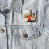 Sovjet Athlete Vierkante Button 5,1 Cm (In situ)