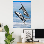 Sovjet Buran Spaceshuttle rendez-vous poster (Thuiskantoor)