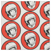 Sovjet Cosmonaut Cotton Fabric Stof (Swatch)