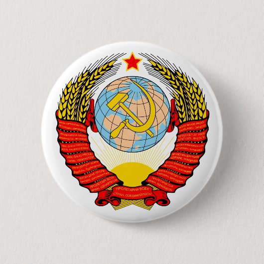 Sovjet-Embleem Ronde Button 5,7 Cm (Voorkant)
