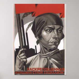 Sovjet Gendergelijkheid Propaganda Poster