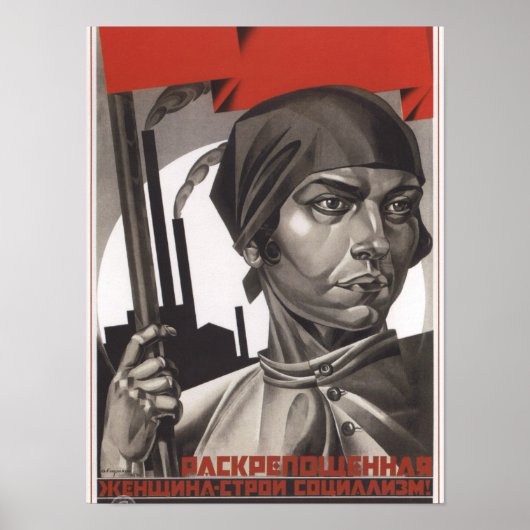 Sovjet Gendergelijkheid Propaganda Poster (Voorkant)