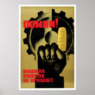 Sovjet Gezondheid & Veiligheid Poster Onthoud! Mac
