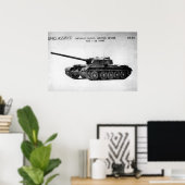 Sovjet HoofdGevechtstank t-54 Poster (Thuiskantoor)