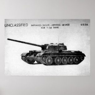 Sovjet HoofdGevechtstank t-54 Poster