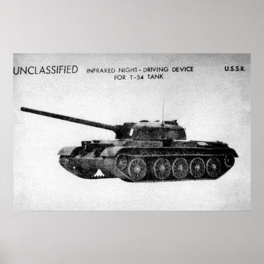 Sovjet HoofdGevechtstank t-54 Poster (Voorkant)