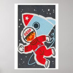 Sovjet Kind Astronaut - Matchbox Print