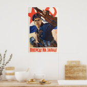 Sovjet marinewervingsaffiche WW2 Rode Leger Poster (Keuken)