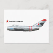 Sovjet MiG-17F Fresco-straaljager Briefkaart (Voorkant)