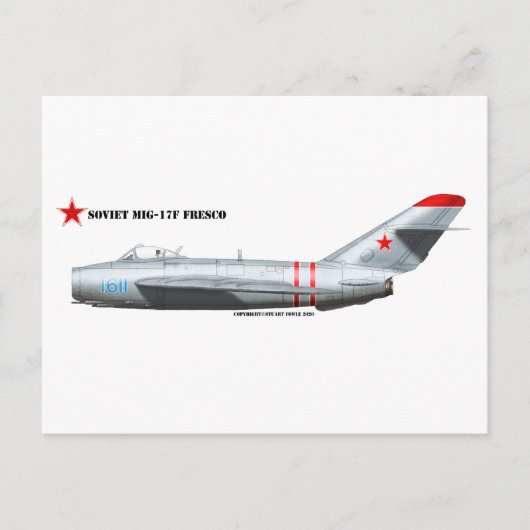 Sovjet MiG-17F Fresco-straaljager Briefkaart (Voorkant)