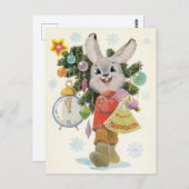  Sovjet Nieuwjaar/Kerstmis Briefkaart (Voorkant / Achterkant)