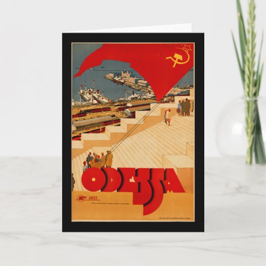 Sovjet Oekraïne Odessa CCCP USSR Vintage Poster Kaart (Voorkant)