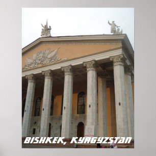 Sovjet Opera House, Bisjkek Frunze, Kirgizië Poster