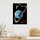 Sovjet Poster Nee tegen oorlog in de ruimte (Keuken)