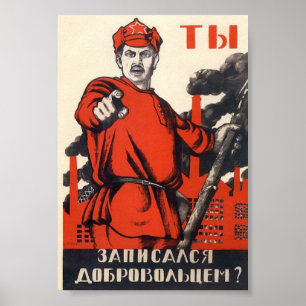Sovjet-Poster van Propaganda Poster