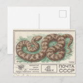 Sovjet postzegel Viper Briefkaart (Voorkant / Achterkant)