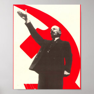 Sovjet Propaganda Lenin  Poster